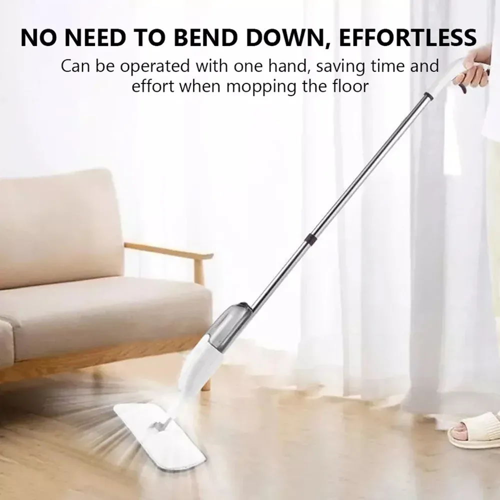 Balai à vapeur rotatif réutilisable avec tampons en microfibre 2