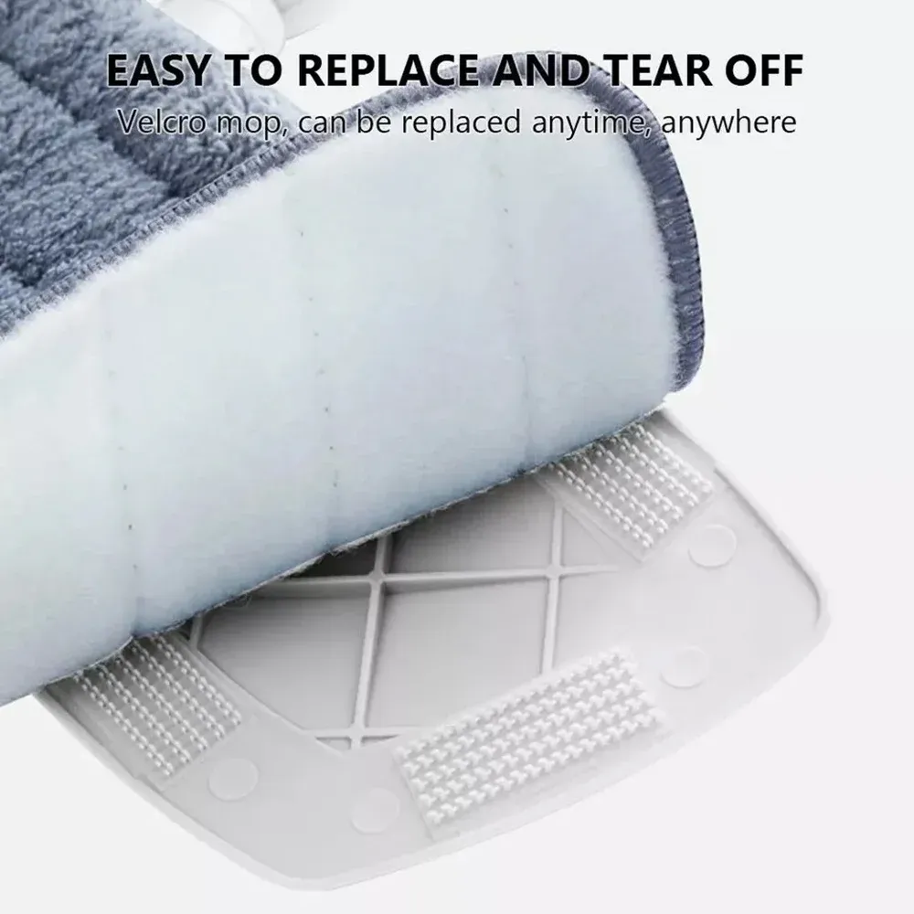 Balai à vapeur rotatif réutilisable avec tampons en microfibre 4
