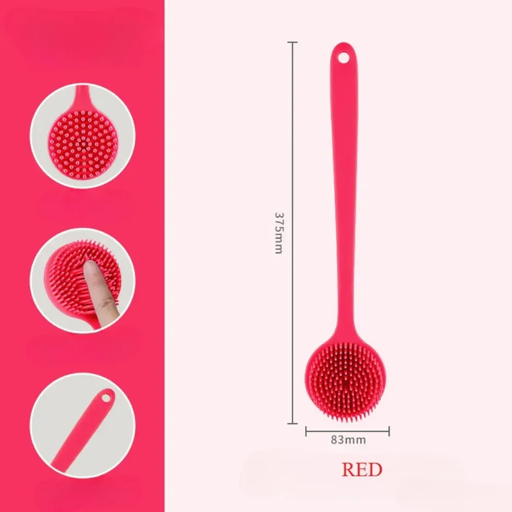 Brosse de bain en silicone souple pour le dos