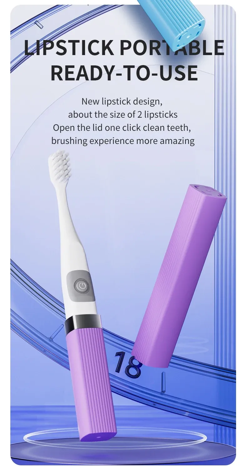Brosse à dents électrique compacte, en situation