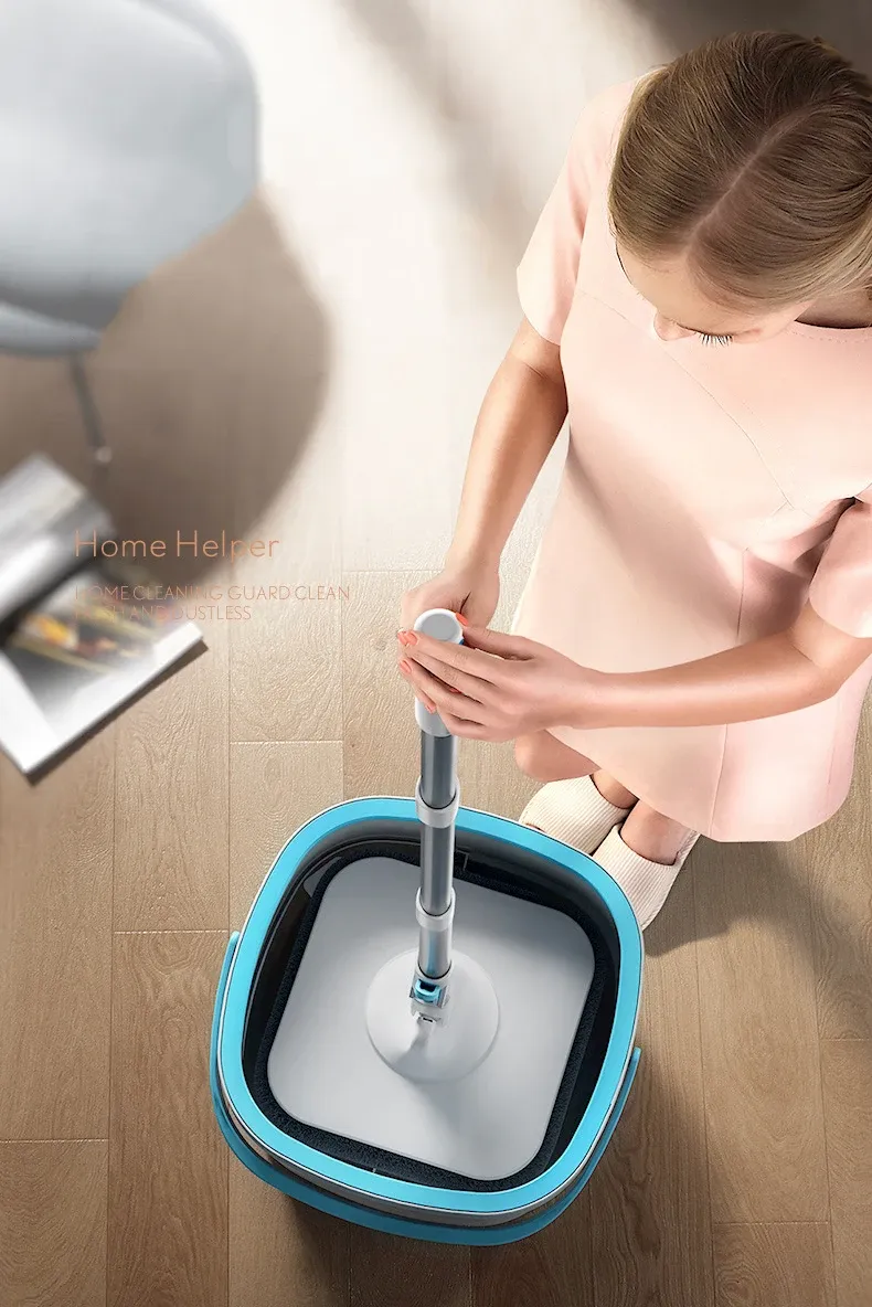 Tête de serpillière rotative pour nettoyage en profondeur