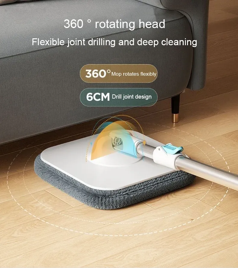 Tête rotative et couture flexible pour un nettoyage en profondeur