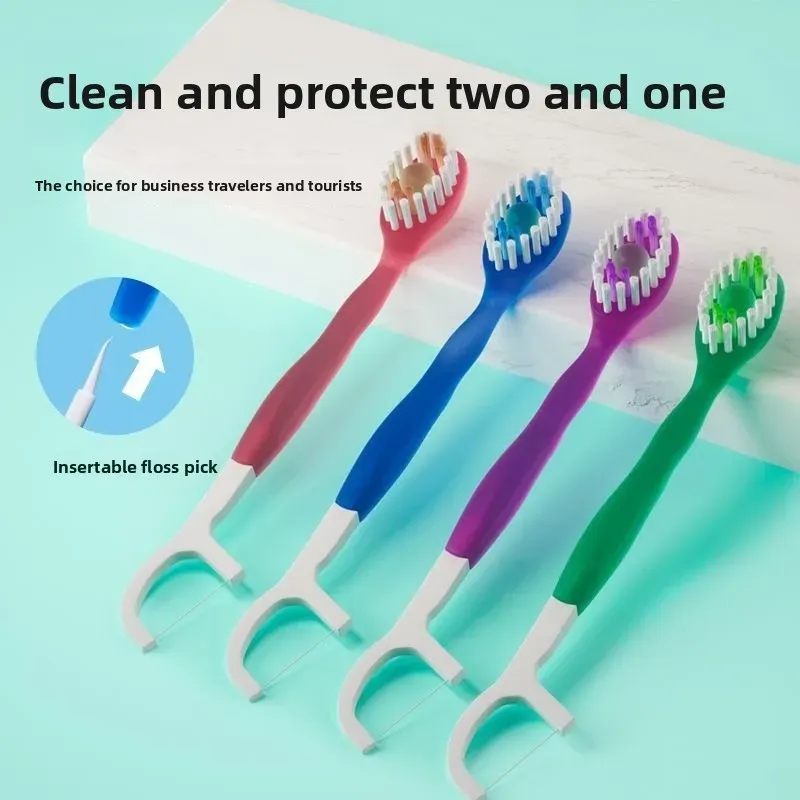 Kit de Voyage Portable : Mini-Brosses à Dents Jetables avec Dentifrice, Grattoir à Langue et Fil Dentaire 5