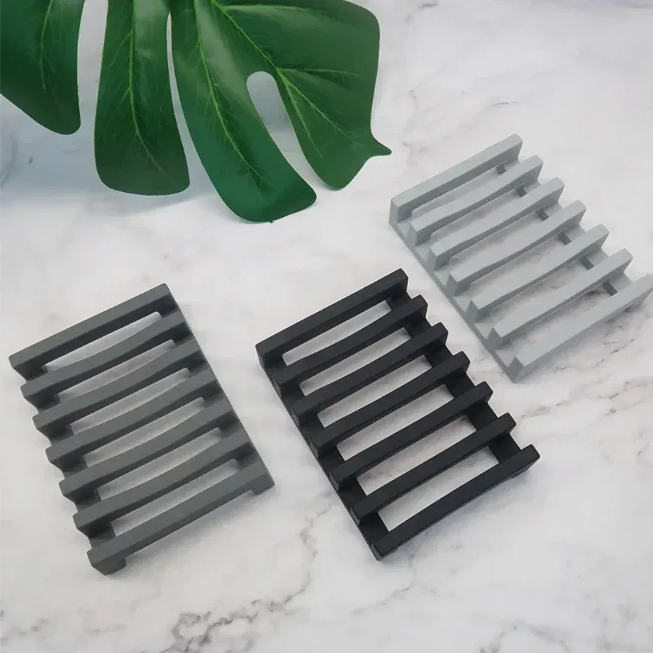 Porte-savon en silicone souple à design creux, support à savon, baignoire, cuisine, égouttoir, porte-éponges, distributeur d'évier 5