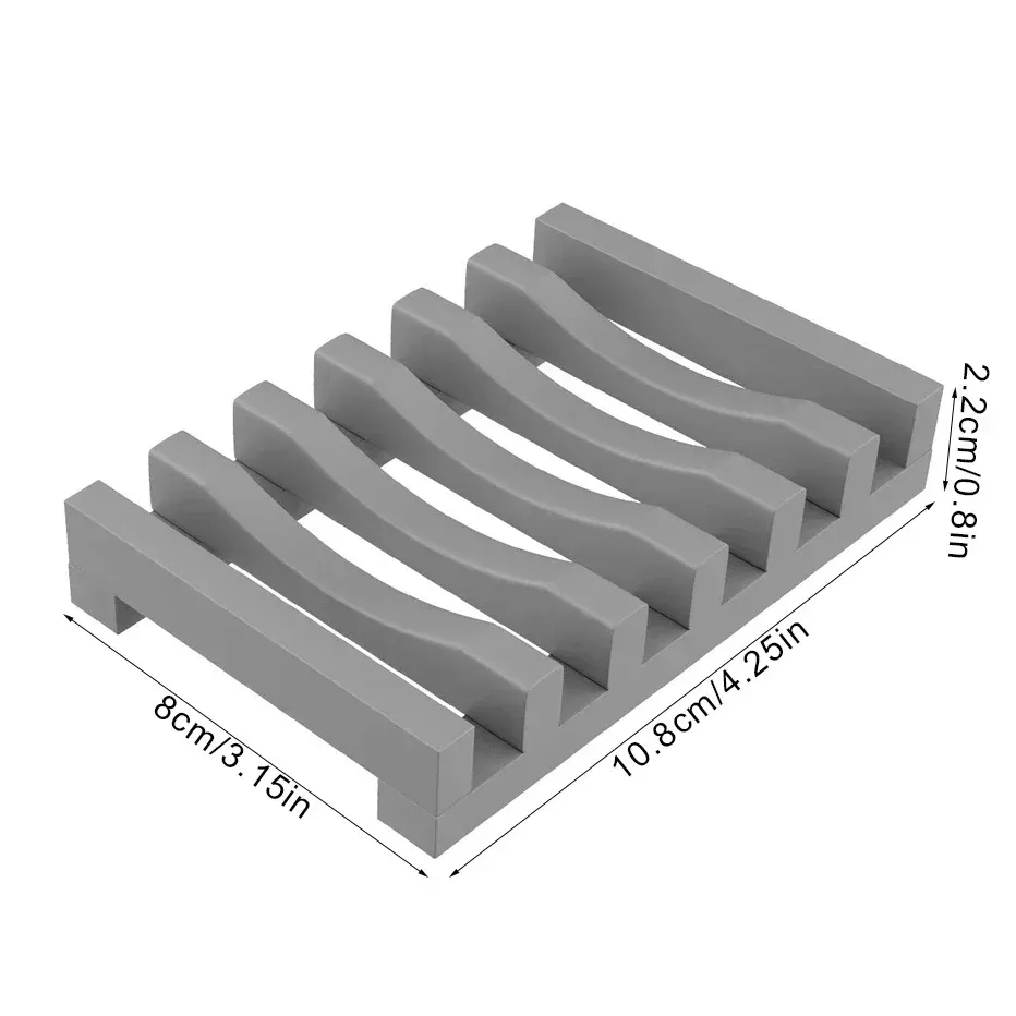 Porte-savon en silicone flexible à design creux