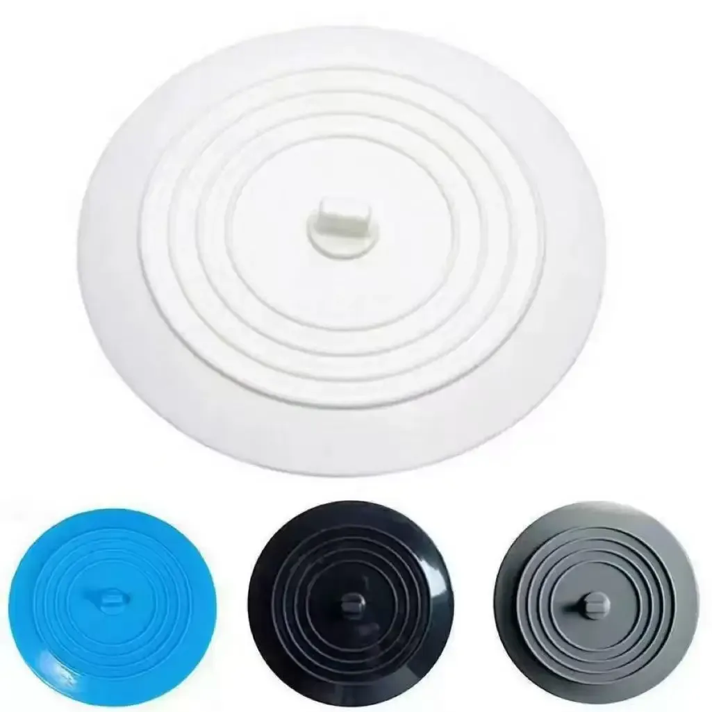 Bouchon de baignoire en silicone 15 cm anti-fuite avec filtre à cheveux - Image 1