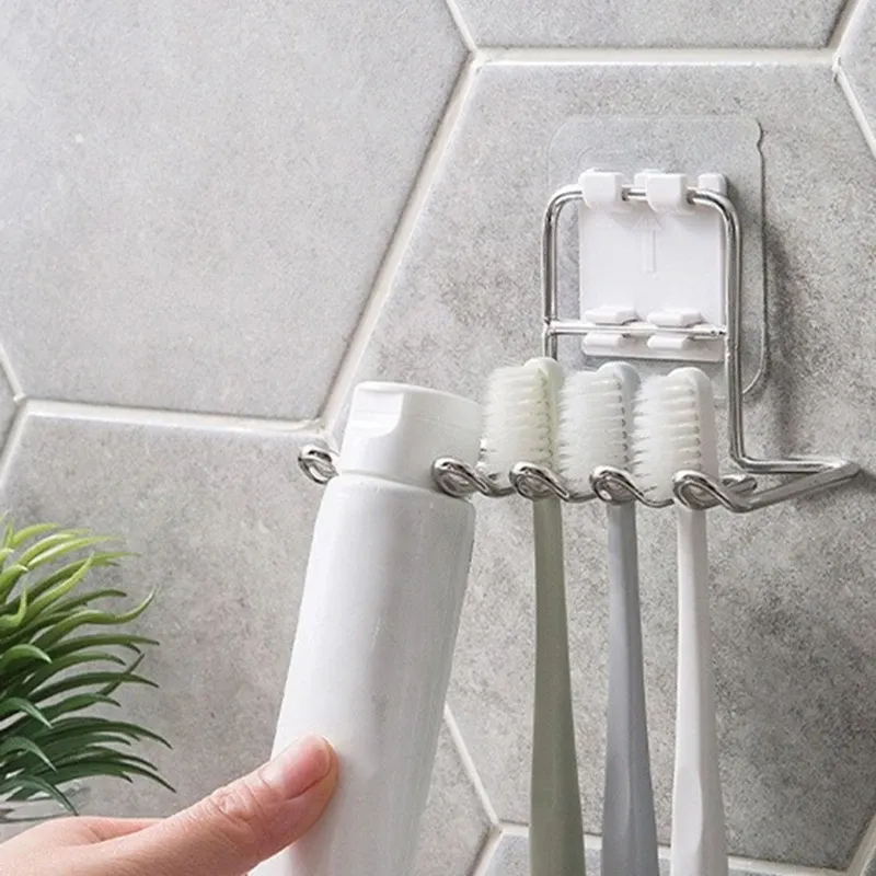 Porte-brosse mural en acier inoxydable, vue détaillée