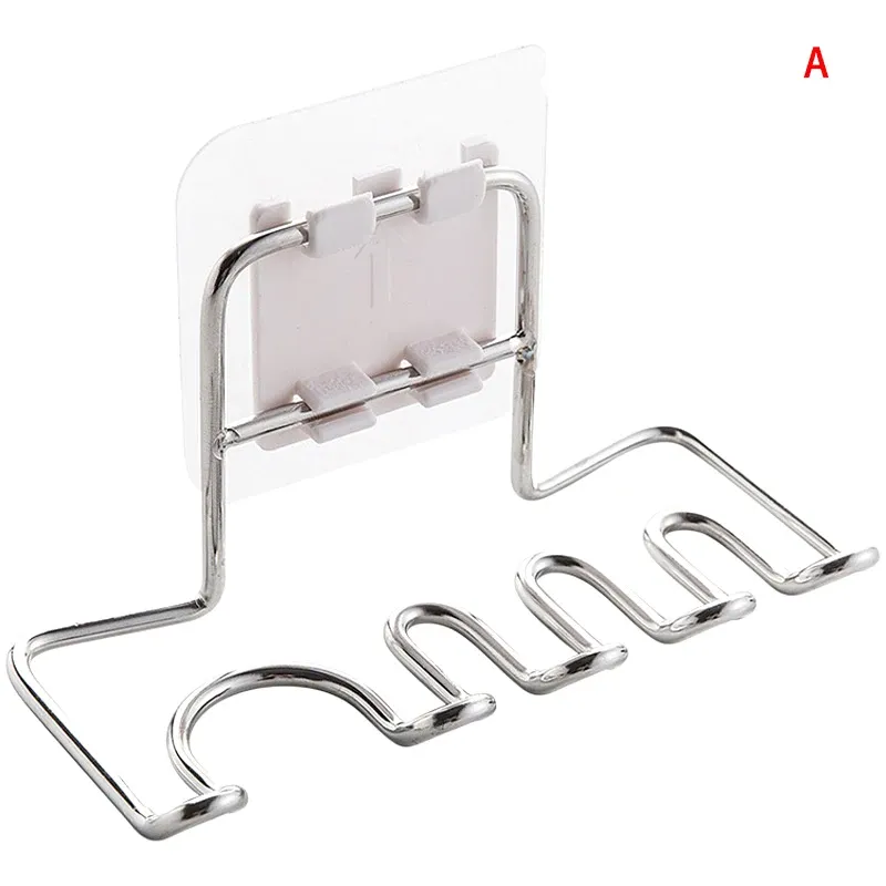 Porte-brosse à dents mural en acier inoxydable pour salle de bain, support pour brosse à dents, dentifrice et rasoir 9