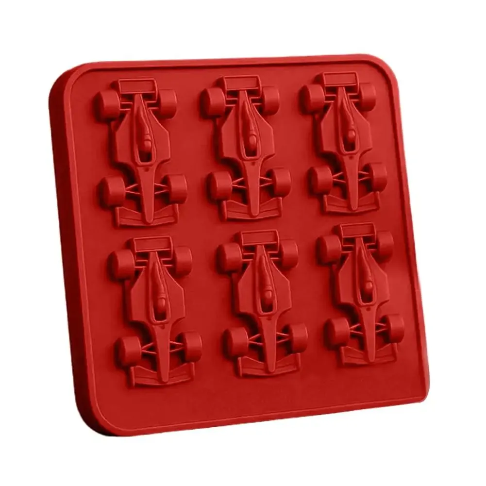 Moule à glaçons en silicone 3D forme de voiture de course F1, 6 cavités 11