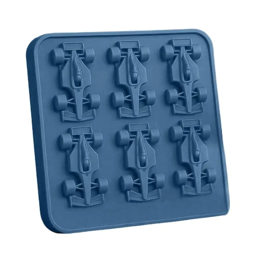 Moule à glaçons en silicone 3D forme de voiture de course F1, 6 cavités 9