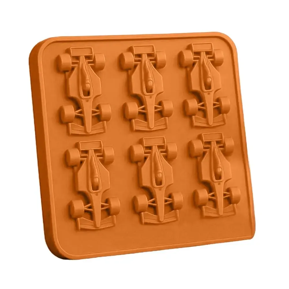 Moule à glaçons en silicone 3D forme de voiture de course F1, 6 cavités 10