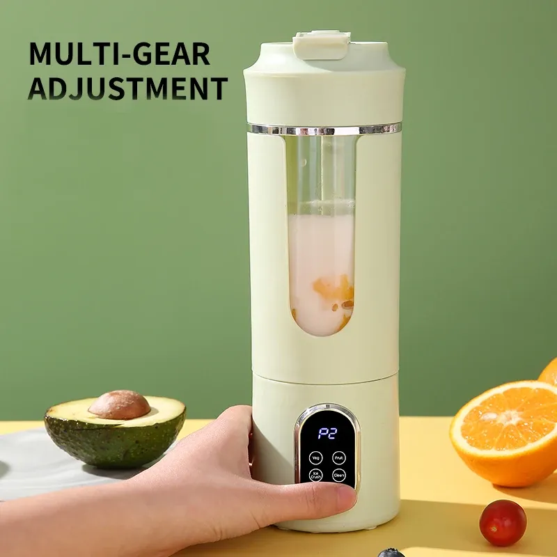 Extracteur de jus portable, mixeur multifonction, presse-agrumes rechargeable par USB, idéal pour smoothies, milkshakes et jus de fruits 5