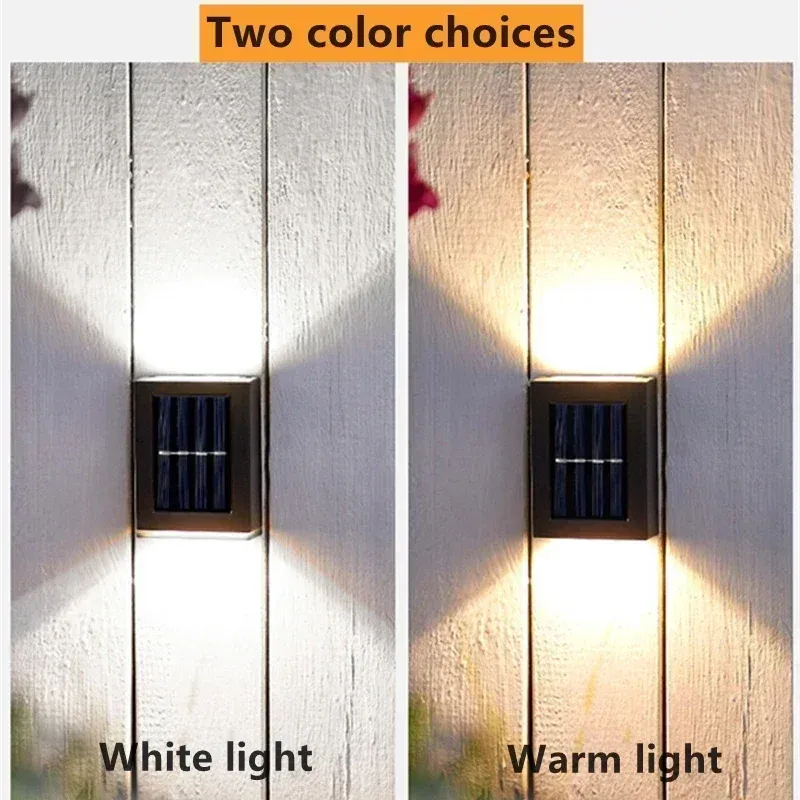 Lampes solaires d'extérieur étanches pour mur, haut et bas, lot de 1 à 6 pièces, idéales pour jardin, allée, balcon, cour, escaliers et clôture 6