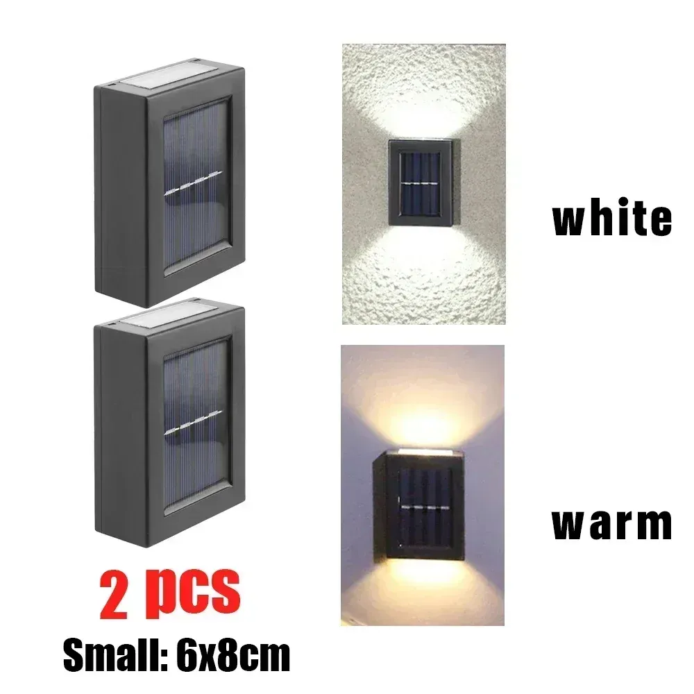 Lampes solaires d'extérieur étanches pour mur, haut et bas, lot de 1 à 6 pièces, idéales pour jardin, allée, balcon, cour, escaliers et clôture 10