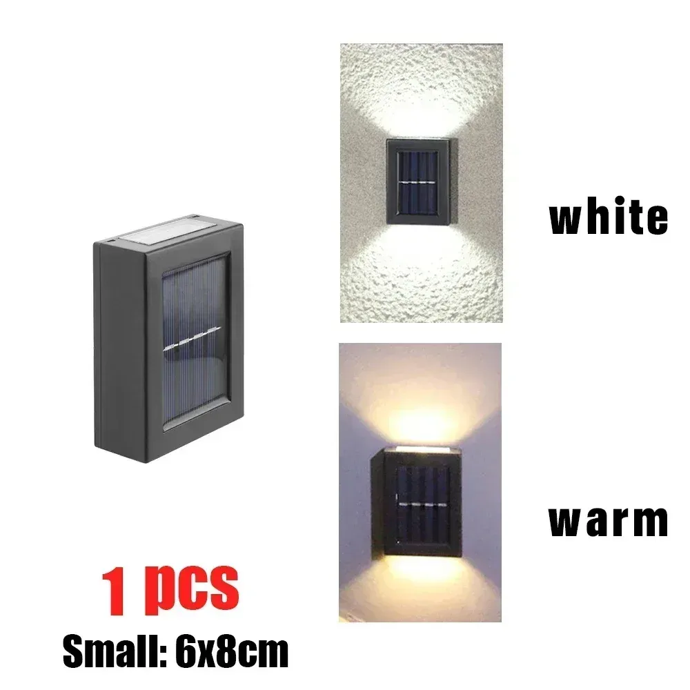 Lampes solaires d'extérieur étanches pour mur, haut et bas, lot de 1 à 6 pièces, idéales pour jardin, allée, balcon, cour, escaliers et clôture 9