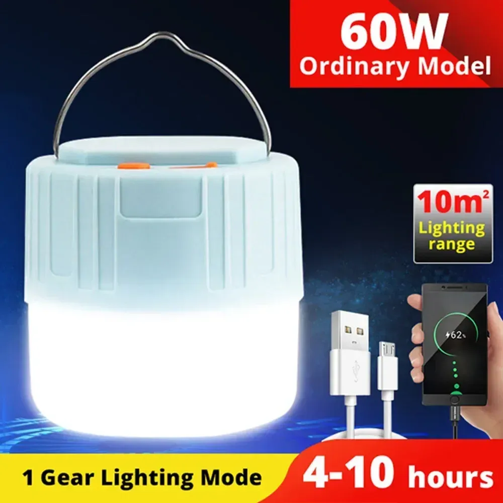 Lanterne de camping LED portable rechargeable avec batterie externe, étanche 9