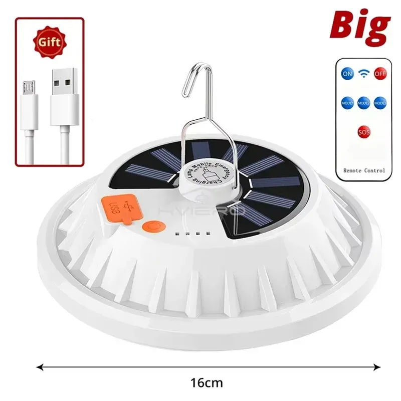 Lanterne de camping LED portable rechargeable avec batterie externe, étanche 8