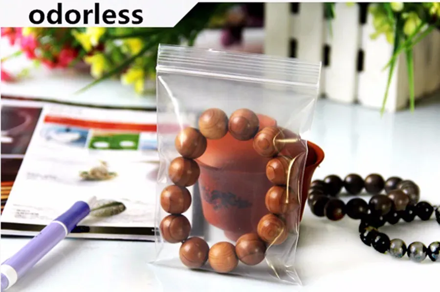Sacs de rangement transparents en situation