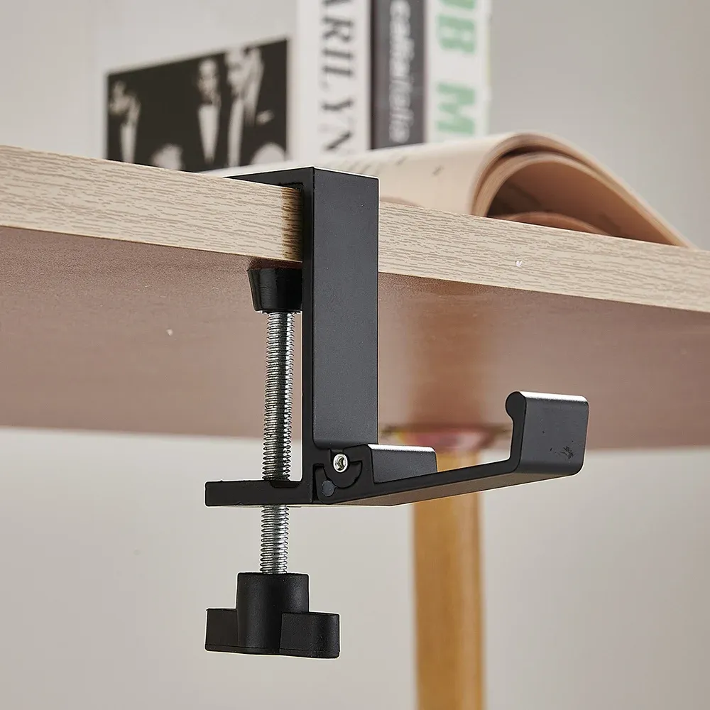 Crochet de bureau pliable, suspension de casque