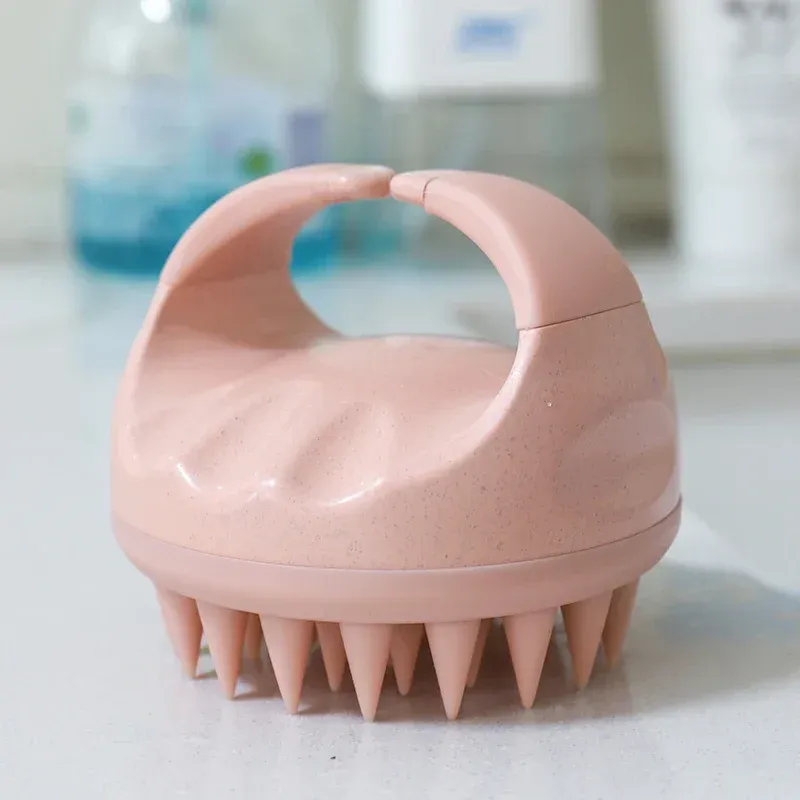Brosse de massage pour cuir chevelu, rituel de douche