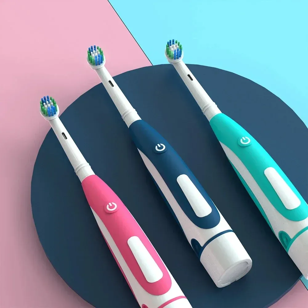 Brosse à dents électrique sonique à tête arrondie 3D, têtes à poils souples, soins des gencives et blanchiment des dents - Image 1