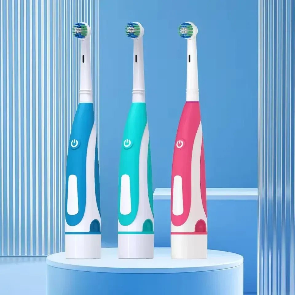 Brosse à dents électrique sonique à tête arrondie 3D, têtes à poils souples, soins des gencives et blanchiment des dents 2