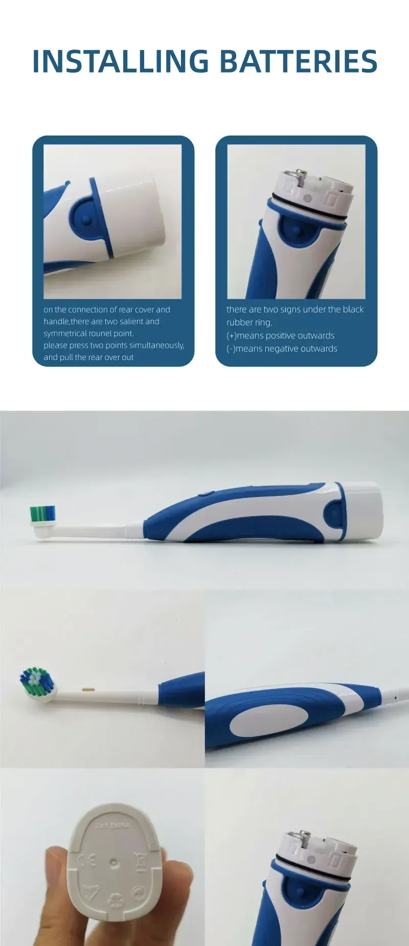 Brosse à dents électrique étanche sous la douche