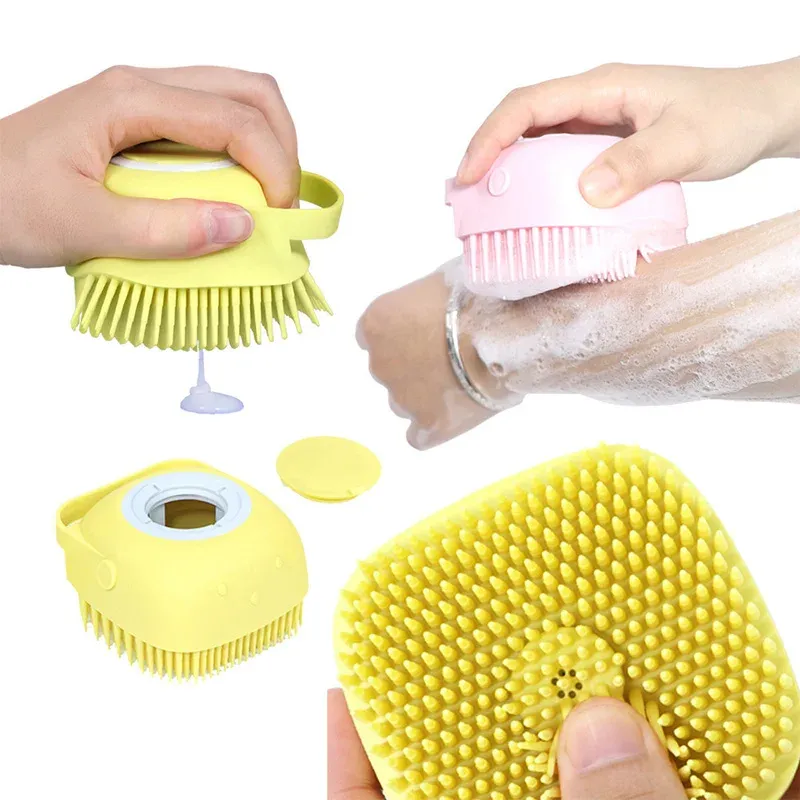 Brosse de bain en silicone pour shampoing et massage, pour bébés et enfants 2