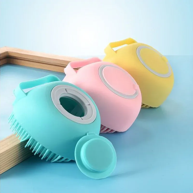 Brosse de bain en silicone pour shampoing et massage, pour bébés et enfants 3