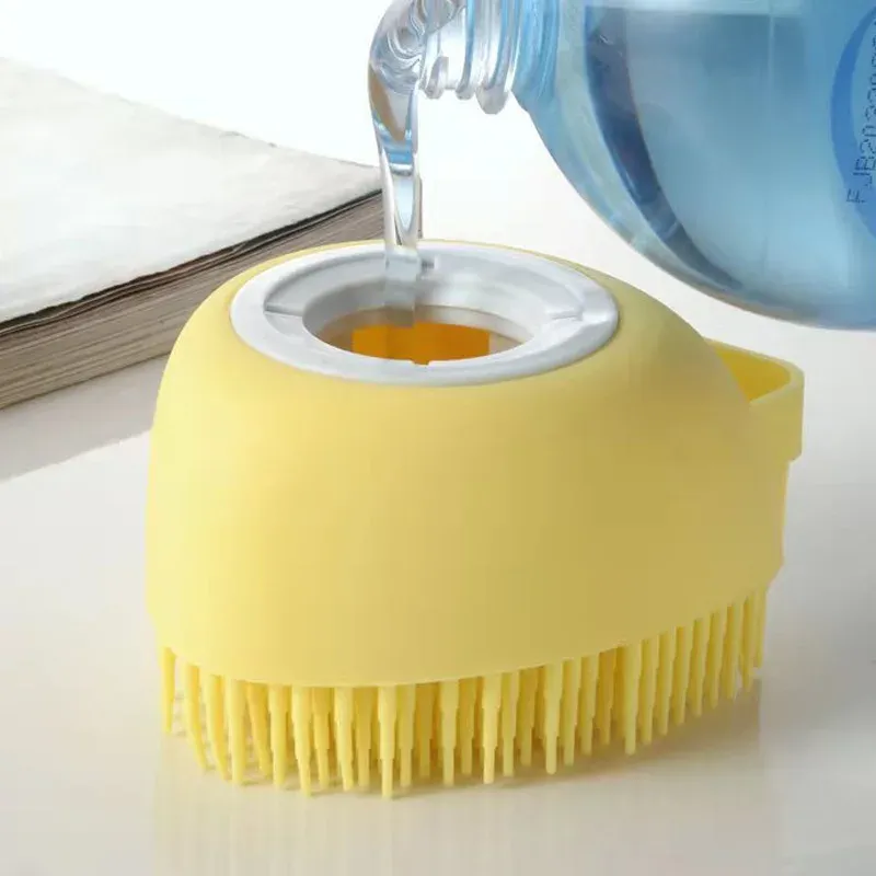 Brosse de bain en silicone pour shampoing et massage, pour bébés et enfants 4