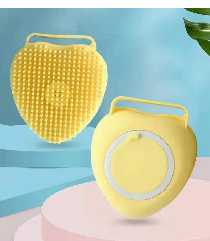 Brosse de bain en silicone, finitions