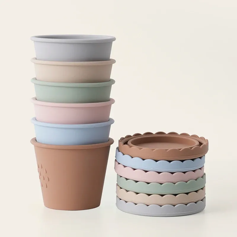 Lot de 3 contenants de conservation pour aliments pour bébé en silicone, 118 ml (4 oz), réutilisables, compatibles congélateur, avec couvercles hermétiques anti-fuite 5