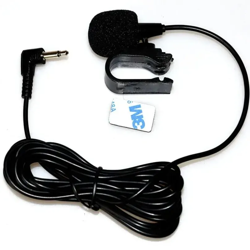 Microphone audio pour voiture, connecteur jack 3,5 mm à pince, mini microphone externe filaire stéréo pour autoradio DVD