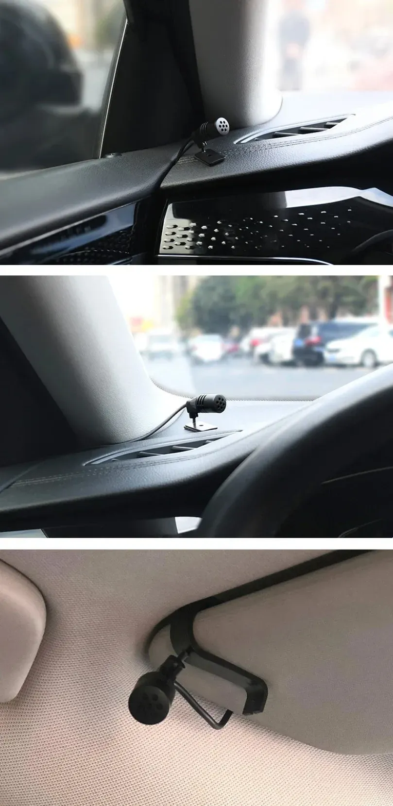 Microphone audio de voiture, vue détaillée