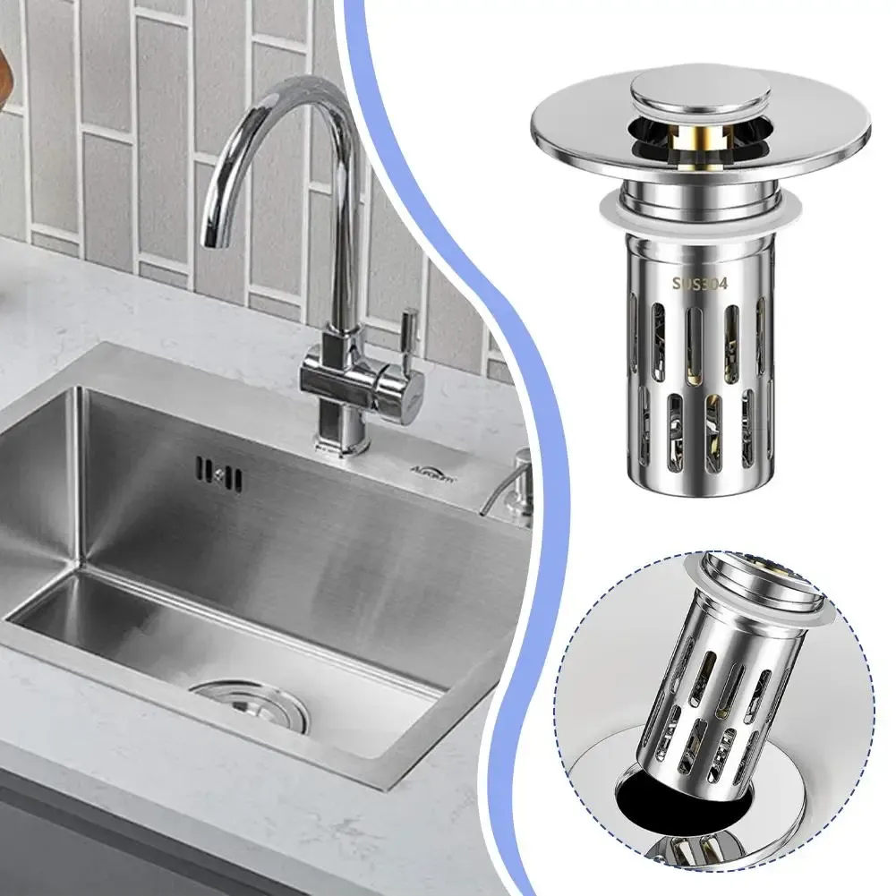 Finition chromée du bouchon de lavabo