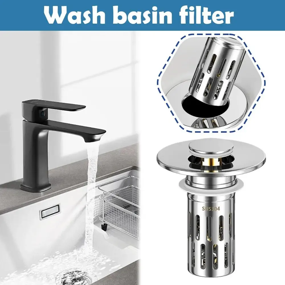 Bouchon de lavabo pop-up en situation