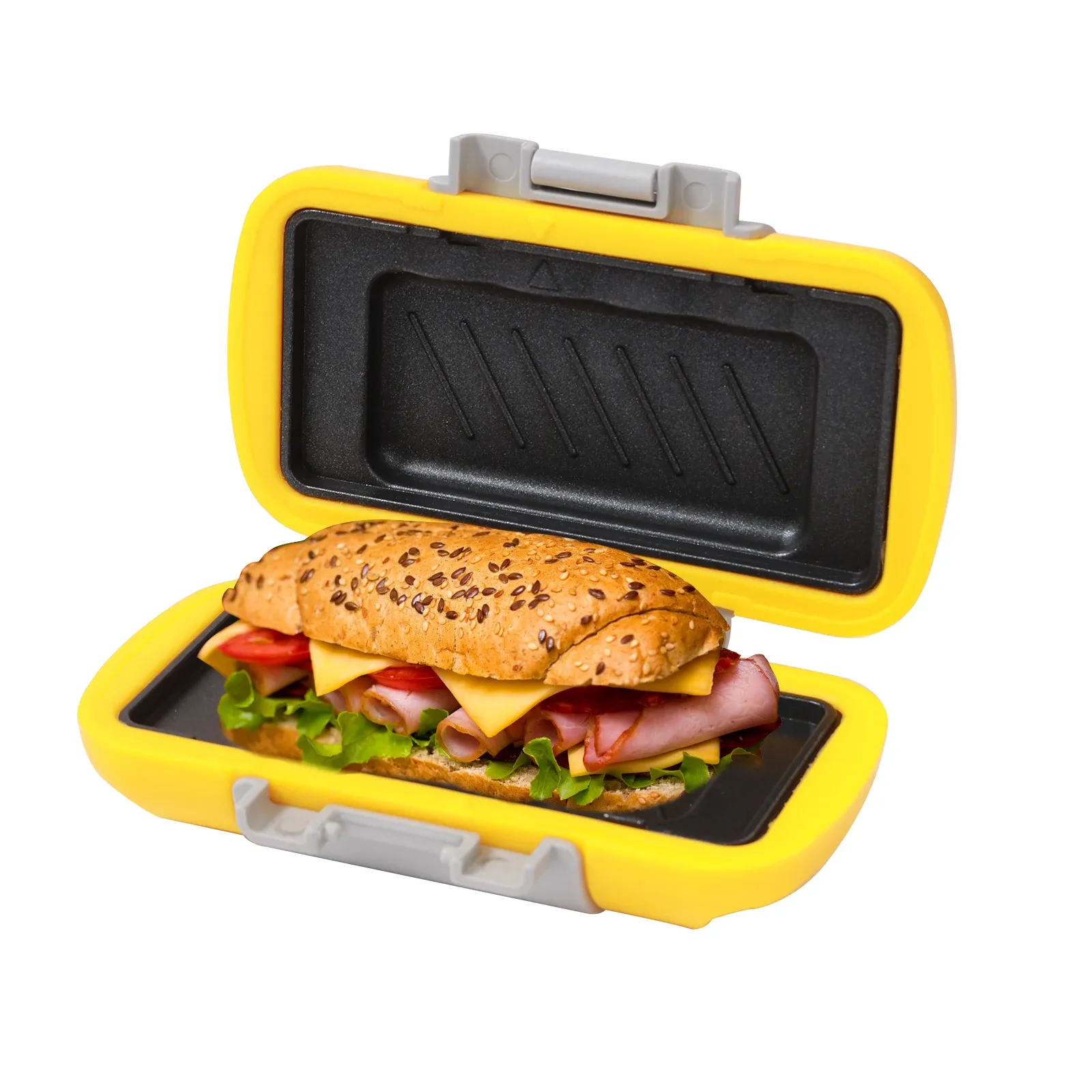 Machine à sandwichs compacte pour micro-ondes, idéale pour le petit-déjeuner : sandwichs, toasts et hot-dogs, livre de recettes inclus 7