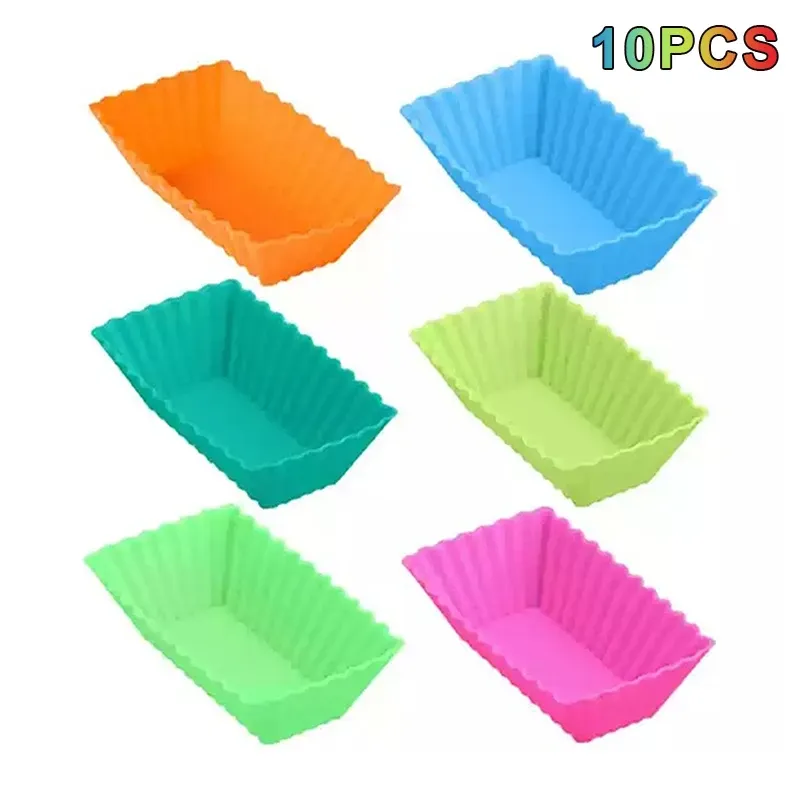 Ensemble de moules à muffins en silicone réutilisables, antiadhésifs, 12 pièces 9