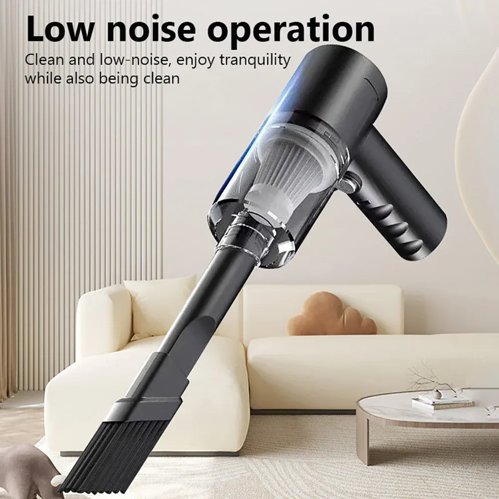 Aspirateur à main rechargeable USB, haute puissance, forte aspiration, mini aspirateur portable entièrement automatique pour voiture et usage quotidien à domicile 4