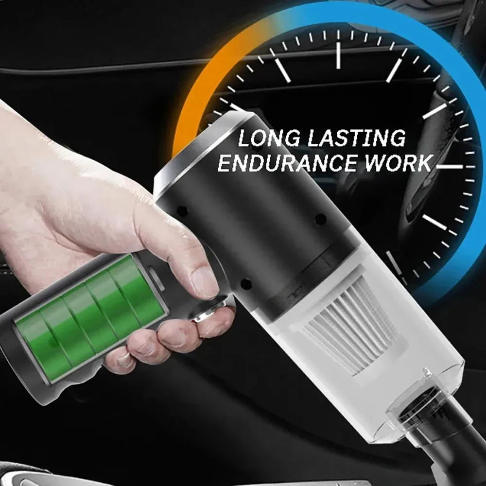 Aspirateur à main rechargeable USB, haute puissance, forte aspiration, mini aspirateur portable entièrement automatique pour voiture et usage quotidien à domicile 5