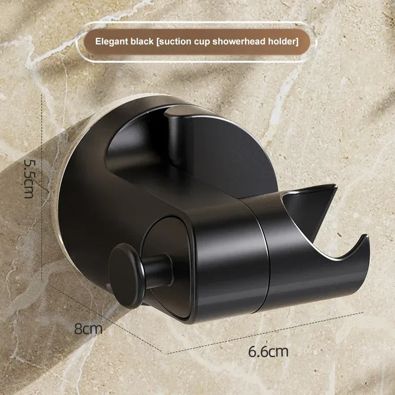 Support de douche 360° réglable et auto-adhésif, support de pommeau de douche à ventouse, accessoires de salle de bains 5