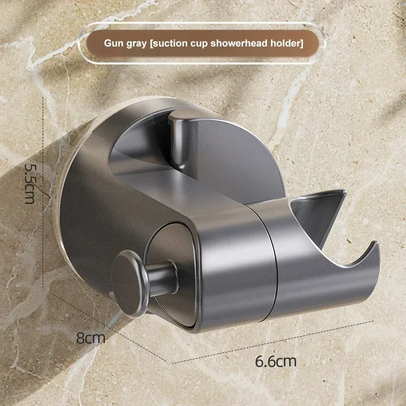 Support de douche 360° réglable et auto-adhésif, support de pommeau de douche à ventouse, accessoires de salle de bains 6