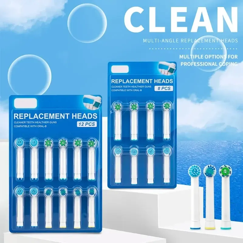 Brossettes de rechange pour brosse à dents électrique Oral-B, technologie 3D Excel, lot de 8
