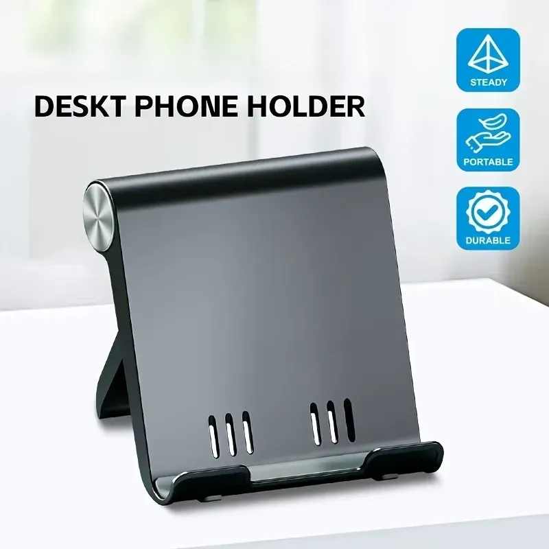 Support de téléphone pliable multifonction pour bureau, robuste, durable et facile à ranger, idéal pour le bureau à domicile 3
