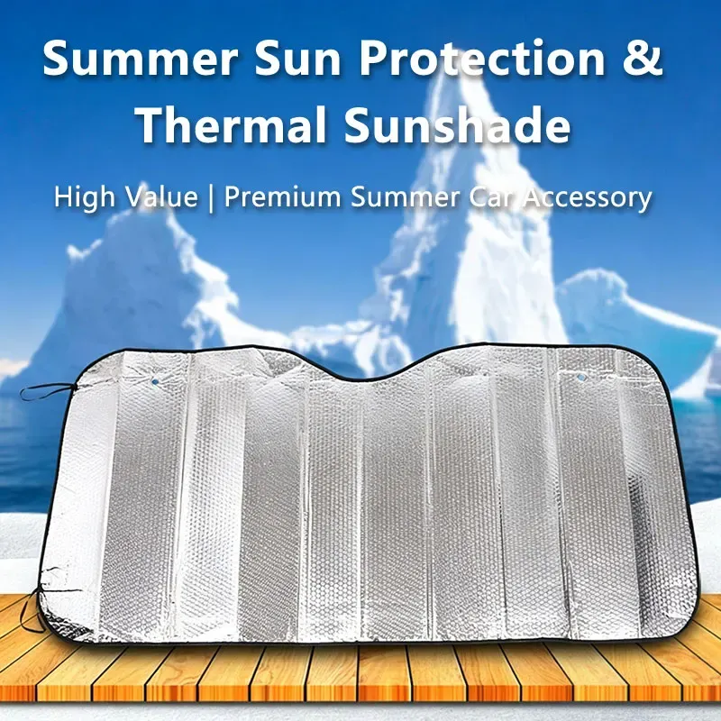 Pare-soleil avant et arrière pour voiture, protection thermique estivale et isolation 4