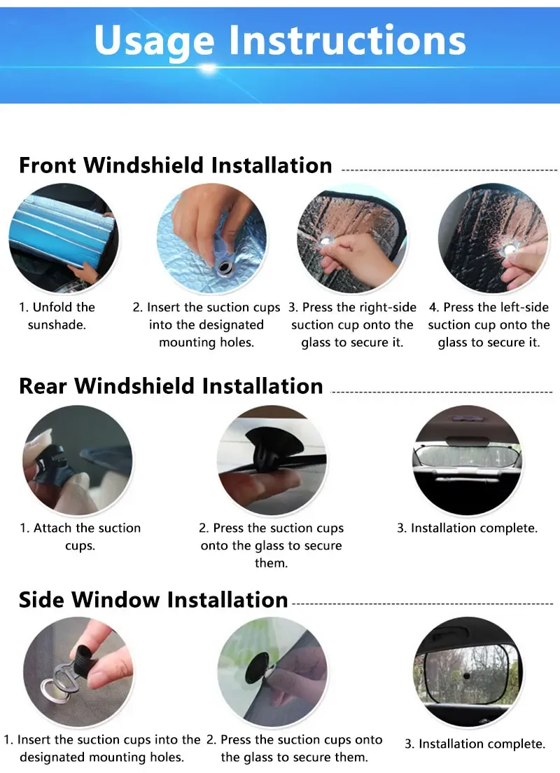 Pare-soleil pour voiture, vue depuis l'intérieur