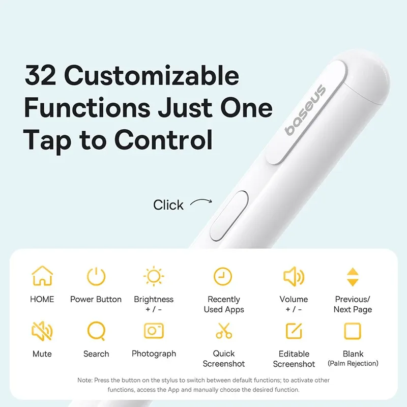 Stylet Bluetooth Baseus de 3e génération avec rejet de paume, compatible iPad Pro, Mini et Air (2018-2026), stylet tactile pour tablette 6
