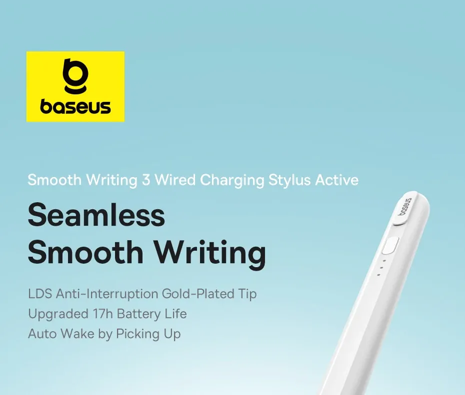 Stylet Baseus Smooth Writing 3 en situation d'écriture