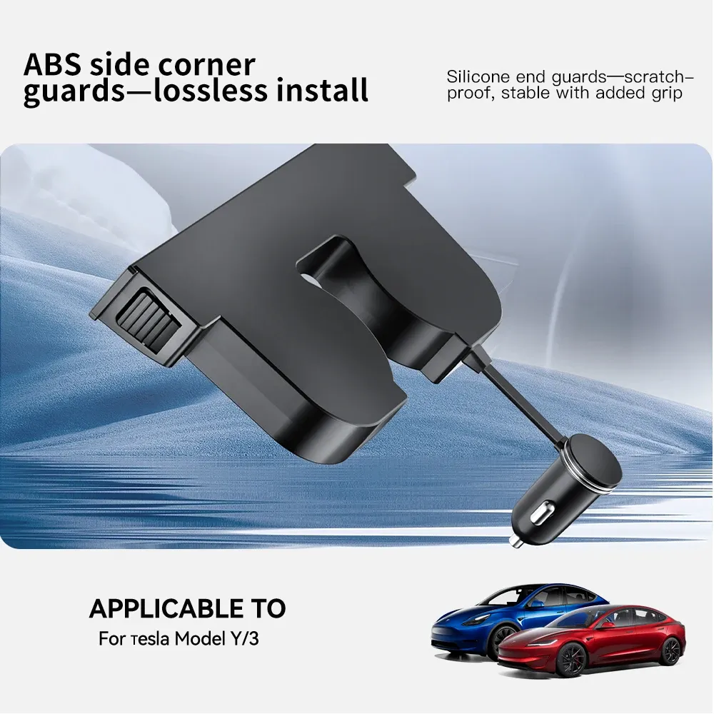YZ pour Tesla Model 3/Y/YL Highland Juniper 2025 – Station d'accueil intelligente avec chargeur rapide 45 W et hub USB d'extension 5