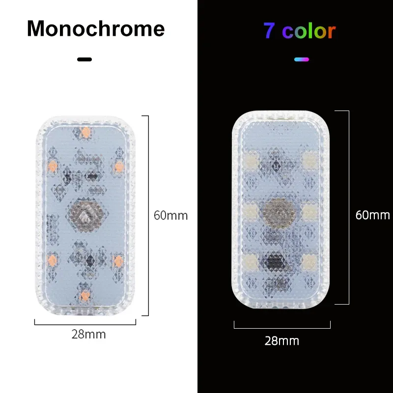 Lampe tactile LED mini sans fil pour éclairage intérieur de voiture, lampe de lecture pour plafonnier, portière, coffre et boîte de rangement, à charge USB 4